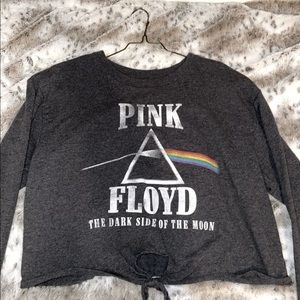 Long sleeve Pink Floyd crop top